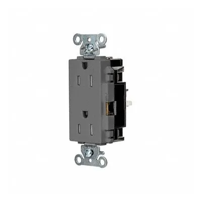 HUBBELL HBL2152STGYTR Decorator Duplex Receptacle - General Purpose Receptacles