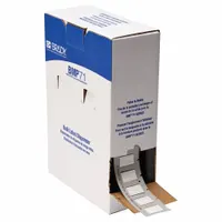 Sleeve Label: 1/2 in x 21/32 in, Polyolefin, White (Matte), For 4 AWG to 12 AWG Wire Gauge (MPN BM-375-1-342-2)