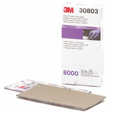 3M 30803 Silicon Carbide Foam Sheet, 5-1/2 x 2-3/4 in - Vehicle Sanding Accessories