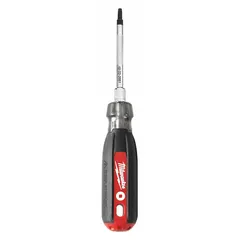 This tether-ready square screwdriver features a #1 friction-style tip and a 6-inch overall length. The cushion grip provides comfortable handling. Designed for use with square-drive fasteners in applications where tool tethering is required for safety.
