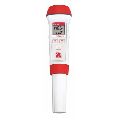 OHAUS Conductivity Meter: Conductivity, ±1.5% FS, 199.9 uS/cm, 0 uS/cm - Pocket Conductivity Testers