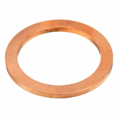 OEM Copper Sealing Washer, M21 Screw Size, 21 mm ID x 28 mm OD, 25 Pack - Single-Piece Sealing Washers