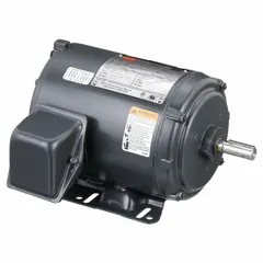 This Dayton general purpose AC motor features a rigid base mount and a totally enclosed fan-cooled (TEFC) enclosure. It operates at 1 hp, 1750 RPM on 60 Hz power, with a voltage rating of 208-230/460V AC and full load current of 3.5/1.8 A. Suitable for industrial applications such as pumps, fans, conveyors, and machine tools where protection from dust and moisture is required.
