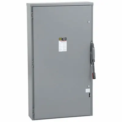 SQUARE D Safety Switch: Fusible, 400 A, Three Phase, 240V AC, Galvanized Steel - Fusible Safety Switches