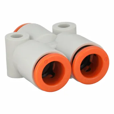SMC KQ2U09-00A Push-Fit Wye Fitting - Polybutylene & Brass Tube Fittings