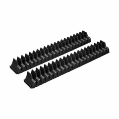This plastic wrench organizer is designed to keep wrenches neatly arranged inside a tool drawer. With an overall width of 4 3/4 inches, it helps users quickly locate the correct wrench size, suitable for use in workshops, maintenance areas, and service vehicles.