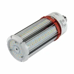 This LED lamp replaces high-intensity discharge (HID) lamps in medium screw (E26) fixtures. It operates at selectable 27 W, 36 W, or 45 W with a 5000K color temperature. Suitable for high-output lighting in warehouses, parking lots, and industrial facilities.