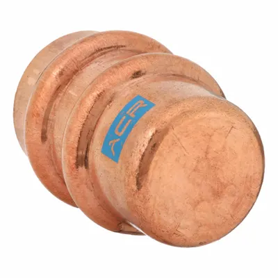 STREAMLINE Crimp Fitting Cap: Cap, 5/8 in CTS x 5/8 in CTS size, Press-fit, Copper - Refrigeration Copper & Bronze Press Tube Fittings
