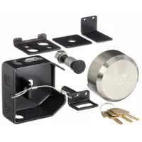 RANGER LOCK Padlock Guard with Lock: Steel, Black, 2 in Guard Lg, 4 in Guard Wd, 4 in Guard Ht (MPN RDSR-HP)