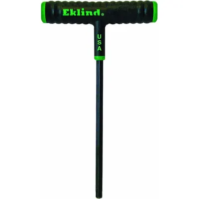 EKLIND Torx Key: 1 Tips, Torx, Std End, T8 Tip Size, Long, Alloy Steel, Black Oxide - T-Shaped Torx & Torx Plus Keys