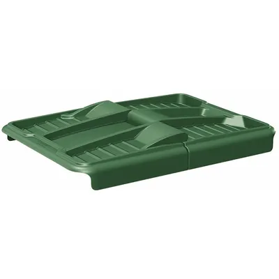 CORTECH Hinged Truck Lid for 18.7 cu ft Cube Trucks, Green HDPE, CC783L - Hinged Lids for Flame-Retardant Easy-Drain Dual-Handle Cube Trucks