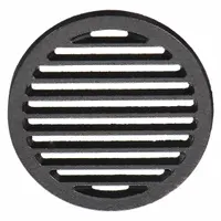 APPROVED VENDOR Grid: Round, 5 7/8 in Overall Dia, 3/8 in Overall Ht, Cast Iron, Phosphating, Black