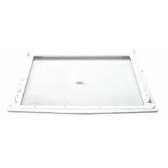 Replacement shelf for Whirlpool refrigerators and freezers. Restores storage capacity and organization inside the appliance. Use to arrange and access food items.
