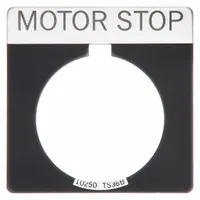 Legend Plate: 30 mm Panel Mounting Size, Square, 1 3/4 in Overall Ht x 1 3/4 in Overall Wd (MPN 10250TS82)