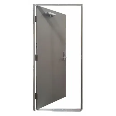 SECURALL Security Door with Frame: No Window, 90 min Fire Rating, 80 in Door Opening Ht - Security Doors with Frames