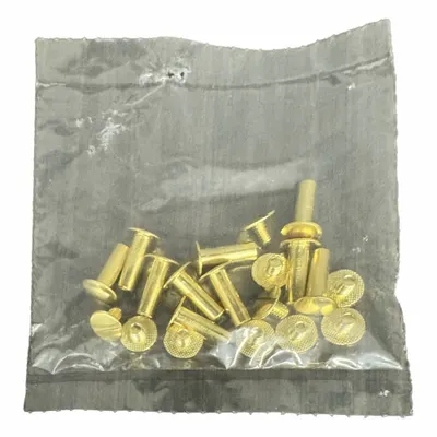 KINTER Binding Post: #8-32 Thread Size, 13/64 in Brl Dia, 5/8 in Brl Lg, Brass - Binding Post Assemblies