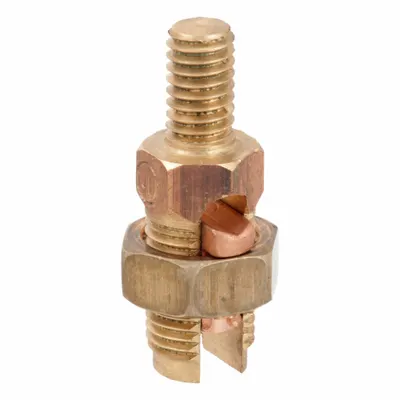 BURNDY Grounding Split Bolt Connector with Stud: Leaded Bronze Alloy - Grounding Split Bolts
