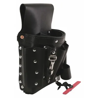 KLEIN TOOLS Tool Pouch: For 3 in Belt Wd - Max, 8 Pockets - Leather Tool Pouches
