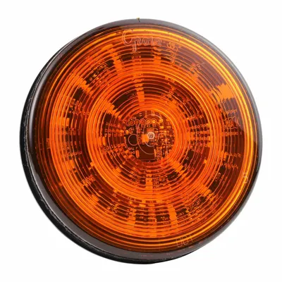 GROTE Strobe Light: Strobe, Amber, 4 in Overall Wd, 3/4 in Overall Ht, LED - Vehicle Perimeter Flashing Warning Lights