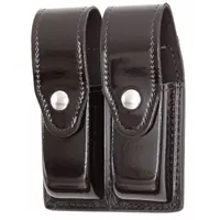 GOULD & GOODRICH, INC. Magazine Pouch: Black, Synthetic Polymer, High Gloss, Snap Closure (MPN H627-7CL)