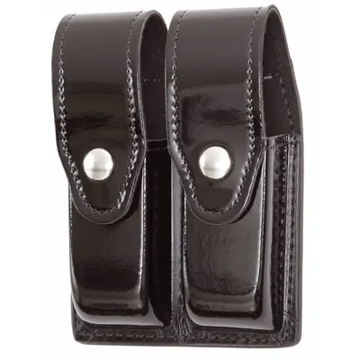 GOULD & GOODRICH, INC. Magazine Pouch: Black, Synthetic Polymer, High Gloss - Duty Equipment Pouches