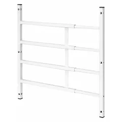 Fixed window security bar made of carbon steel with a white finish. Features 4 bars, a height of 21 1/4 inches, and fits window widths from 15 3/4 to 22 inches. Designed for inside or outside mounting to provide a barrier against unauthorized entry.