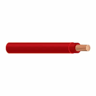 OEM Building Wire: Copper, 4 AWG, 1 Conductors, Stranded, Red, 1,000 ft Lg - Copper THHN/THWN-2 Building Wires