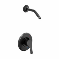 CFG Shower Faucet: T58912, 1.75 gpm Fixed Showerhead Flow Rate, Metal, Matte Finish, Single Function (MPN T58912NHBL)