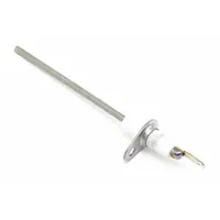 Flame sensor for gas-fired heating equipment. Detects burner flame to enable fuel flow, preventing unburned gas accumulation. Used in unit heaters, rooftop units, and furnaces