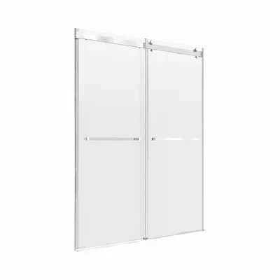 FOREMOST Shower Door: 55 in Min. Door Wd, 59 in Max. Door Wd, 76 in Overall Ht - Double-Sliding Shower Doors