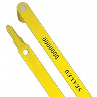 Strap Seals: Yellow, Plastic, 6 in Strap Lg, 3/8 in Strap Wd, 50 lb Breaking Strength, 50 PK (MPN UFR-TS YELLOW50)