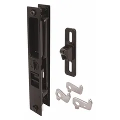 This recessed handle lock is designed for sliding doors, providing a flush-mount locking solution. It measures 7 1/4 inches in height and 15/16 inches in width. Suitable for use in industrial and commercial settings such as machine enclosures, equipment cabinets, and facility partitions.