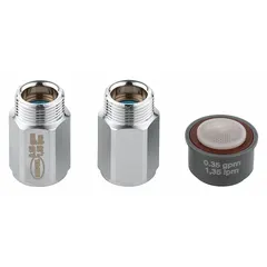 This kit includes an aerator and is designed for temperature and flow control in bathroom and kitchen faucets. Compatible with GROHE's Universal series, it serves as a water-saving component in residential or commercial faucet systems.