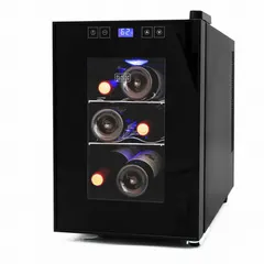 Beverage cooler with 0.8 cu ft total capacity and up to 8.9 cu ft. Features manual defrost and two shelves. Suitable for keeping drinks chilled in small spaces such as offices, dorm rooms, or home bars.