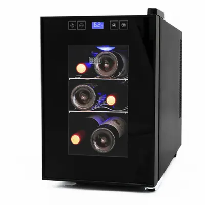 BLACK & DECKER Refrigerator: Black, 0.8 cu ft Total Capacity, 2 Shelves - Beverage Coolers
