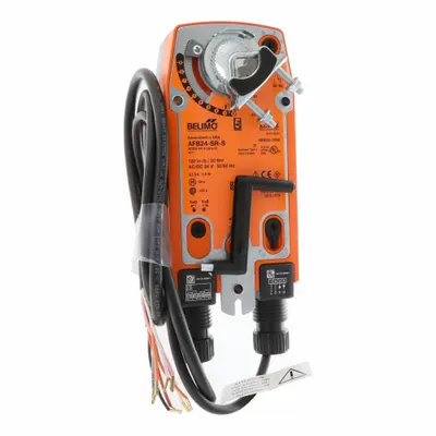 Belimo Damper Actuator: Dampers, Proportional, Spring Return, 180 in-lb, 24V AC/DC - Fail-Safe Actuators with Spring Return