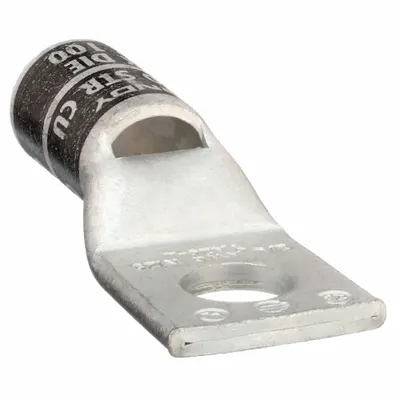 BURNDY Compression Lug: 3/8 in Stud Size, 2/0 AWG – 2/0 AWG For Wire Sizes - One-Hole Compression Lugs
