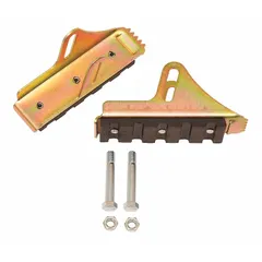 Yellow replacement shoe for straight ladders, compatible with L-3022-XXPT series. Includes mounting hardware. Used to restore traction and stability on extension and straight ladders.