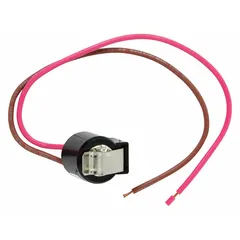 Defrost thermostat for refrigerators and freezers. Regulates defrost cycles to maintain proper temperature control. Used as a replacement part in compatible appliances.