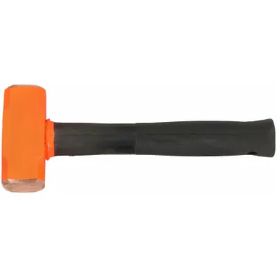 WESTWARD Non-Sparking Engineering Hammer: Steel Handle, 4 lb Head Wt, 2 in Dia, 12 in Overall Lg - Non-Sparking Engineering Hammers
