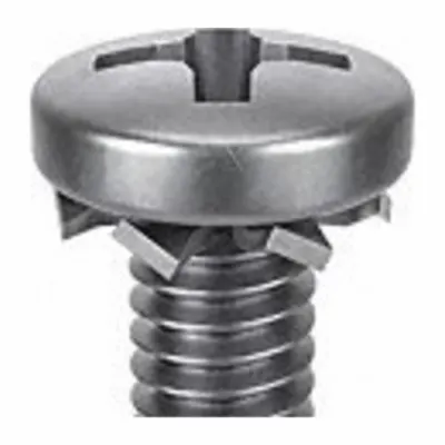 SEMS Screw: External Tooth, M3x0.50 Thread Size, 4 mm Lg, Stainless Steel, Passivated - Machine Screws with External Tooth Lock Washers
