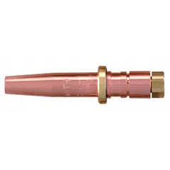 Size 6 machine torch cutting tip for propane and natural gas. Designed for cutting rusty or scaled metals with a cutting range of 10 in to 12 in. Part of the SC46 Series.