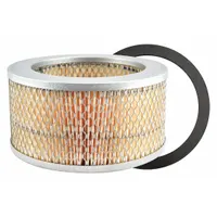 Round/oval engine air filter with axial seal and 1/4 in inside diameter. Provides intake filtration for engines, protecting against airborne contaminants. Compatible with Sullair vehicles
