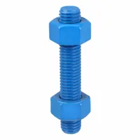 USA FASTENER Fully Threaded Stud: 5/8"-11 Thread Size, Steel, Grade B7, PTFE Coated, 50 PK (MPN B7-.625-3.75-50)