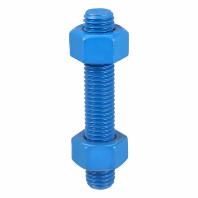 USA FASTENER Fully Threaded Stud: 5/8"-11 Thread Size, Steel, Grade B7, PTFE Coated - PTFE-Coated Fully-Threaded Rods & Studs
