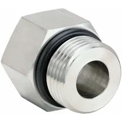 This straight pipe fitting is made from 316 stainless steel and features a 3/4 in male threaded x female NPT threaded connection. It is designed for extreme-pressure hydraulic and pneumatic systems requiring a leak-free straight connection.