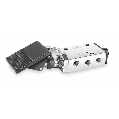 Parker Manual Air Control Valve: 42, Four-Way / Two-Position, Foot Pedal, 3/8 in Female NPT - Parker 42 Series Manual Air Control Valves
