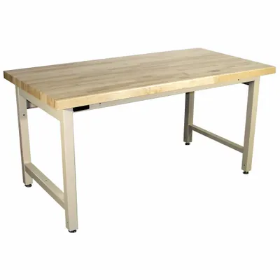 PRO-LINE Work Bench: Fixed Ht, Maple, 60 in x 30 in, 5,000 lb Overall Load Capacity - Open-Base Workstations