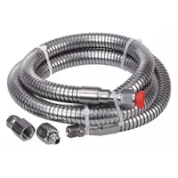 SPEX SAMPLEPREP Cryogenic Transfer Hose: 6 ft Overall Ht, 6 ft Overall Lg, Stainless Steel, 6907