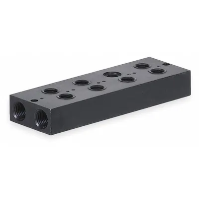 NUMATICS Manifold Assembly: For Series L01, 4 Valve Ports, 1/4 in - Aventics L01 Manifolds & Bases